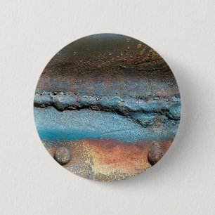 Geoxideerd metaal ronde button 5,7 cm