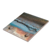 Geoxideerd metaal tegeltje (Zijkant)