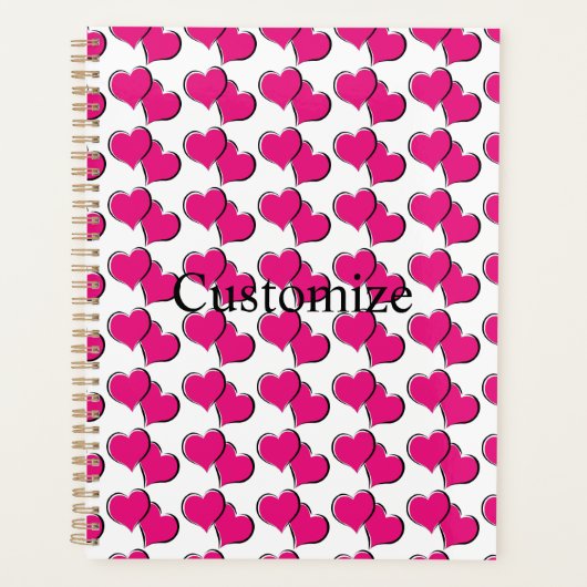 gepaarde harten patroon planner (Voorkant)