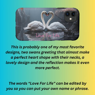 Gepaarde zwanen op het water Case-Mate iPhone case