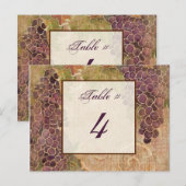 Gepaasde wijnbouw Tabelnummer Kaart (Voorkant / Achterkant)