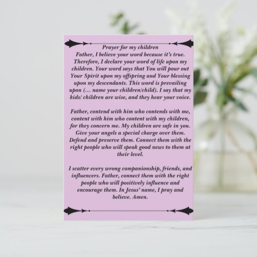 Gepaat voor mijn kinderkaart kaart (Staand voorkant)