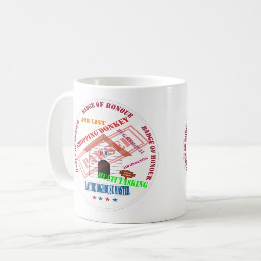 Gepaderde Doghouse Master Design Classic Mok (Voorkant links)