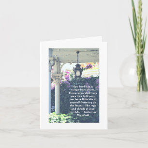 GEPAINEERDE WITTE PORCH, PEELPAK, LANTERE LAMP KAART