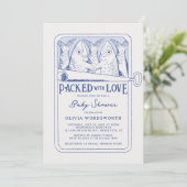 Gepakt met Liefde Visser Kern Baby Shower Kaart (Staand voorkant)