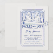 Gepakt met Liefde Visser Kern Baby Shower Kaart (Voorkant / Achterkant)