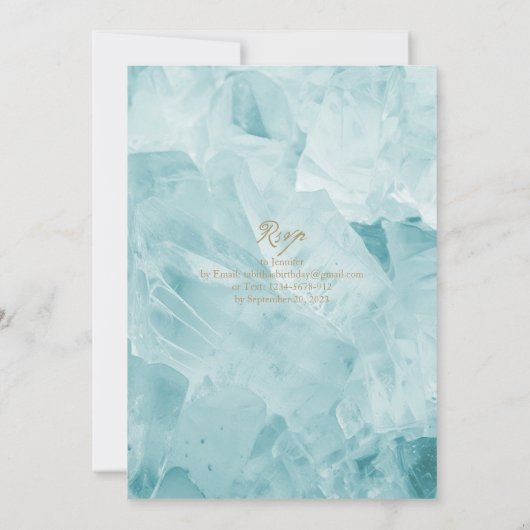 Gepantseerd Crystal Garden Magical Fantasy Birthda Kaart (Achterkant)