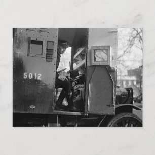 Gepantserde Autobestuurder Met Pistool, 1925 Briefkaart