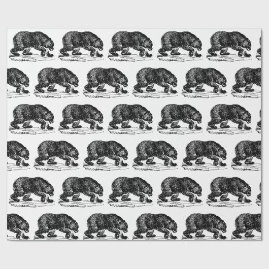  gepantserde beer cadeaupapier (Vlak)