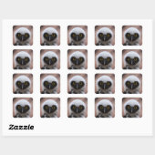 Gepantserde boomkorren vierkante sticker (Vel)