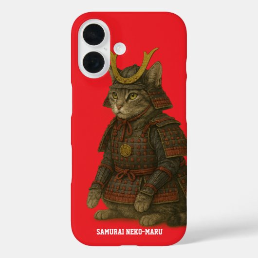 Gepantserde Cat Warrior Illustratie Case-Mate iPhone Case (Achterkant)