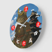 Gepantserde Cat Warrior Illustratie Grote Klok (Hoek)