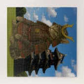 Gepantserde Cat Warrior Illustratie Legpuzzel (Horizontaal)