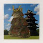 Gepantserde Cat Warrior Illustratie Legpuzzel (Verticaal)
