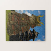 Gepantserde Cat Warrior Illustratie Legpuzzel (Horizontaal)