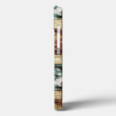 Gepantserde en gespikkelde bruine, rechthoekige st Case-Mate iPhone case (Achterkant / Links)