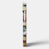 Gepantserde en gespikkelde bruine, rechthoekige st Case-Mate iPhone case (Achterkant / Links)