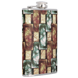 Gepantserde en gespikkelde bruine, rechthoekige st heupfles