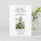 Gepantserde fairy Flower Garden Wedding Kaart (Staand voorkant)