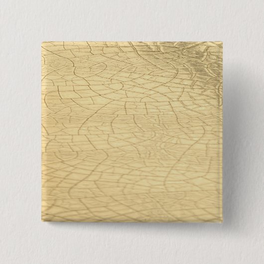 Gepantserde goudsteen vierkante button 5,1 cm (Voorkant)