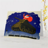 Gepantserde Kerstman Kaart (Gele Bloem)