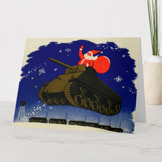 Gepantserde Kerstman Kaart (Voorkant)