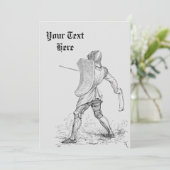 gepantserde Knight Medieval Warrior Custom Kaart (Staand voorkant)