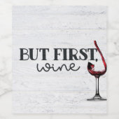 Gepantserde rode wijn op gewitwaserd hout wijn etiket (Enkel label)