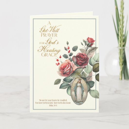 Gepantserde Rozen Maagd Mary Kaart (Voorkant)