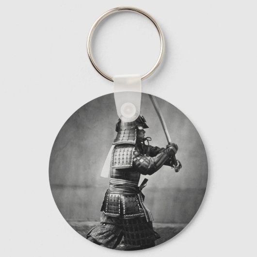 Gepantserde Samurai met zwaard en Dagger in 1860 Sleutelhanger (Voorkant)