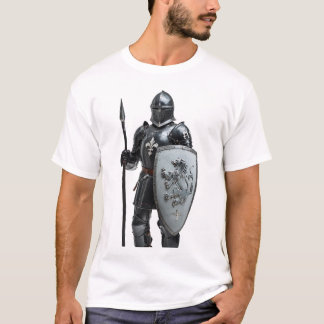 Gepantserde stalen soldaat | Middeleeuwse krijger T-shirt