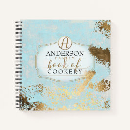 Gepapelde namaakgoudvlok, gepersonaliseerd recept notitieboek