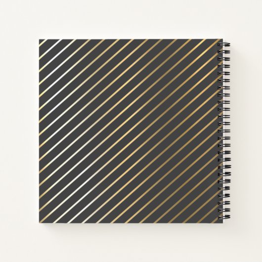 Gepapelde namaakgoudvlok, gepersonaliseerd recept notitieboek (Achterkant)