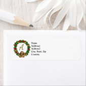 Geparafeerde engel en krans etiket (Insitu)