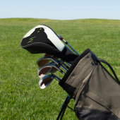 Geparafeerde Green Eyed Black Cat Golfheadcover (Insitu)