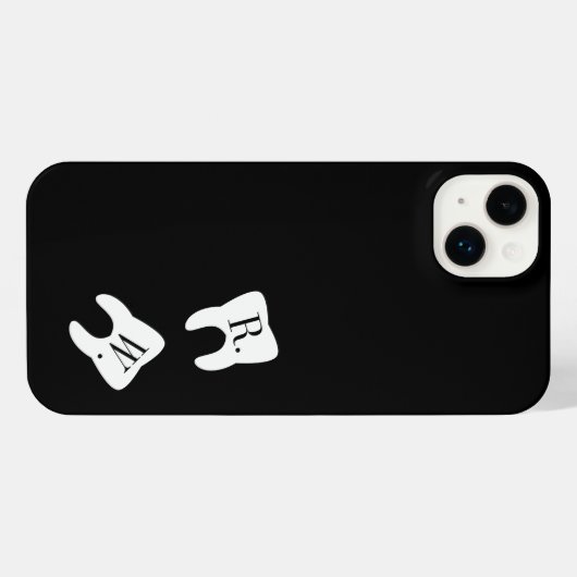 Geparafeerde Tanden Tandheelkunde Symbool Aangepas iPhone Hoesje (Achterkant horizontaal)