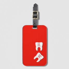 Geparapenteerd Taalsymbool, aangepast rood Bagagelabel