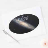 Geparaploofde spiraalmelkweg - NGC 253 Ovale Sticker (Envelop)