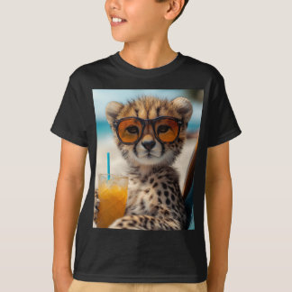 Gepard mit entspannter Strandstimmung T-shirt