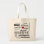 Geparede neurose-kenmerken+rood hart grote tote bag (Voorkant)