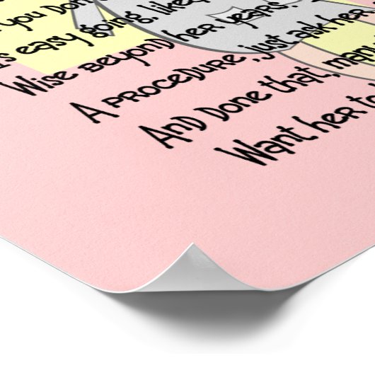 Gepareerde verpleegkunst Afdrukken "gewaardeerd" Poster (Hoek)