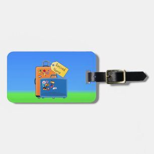 Gepareerde verpleegsters, verpakt en klaar om te g bagagelabel