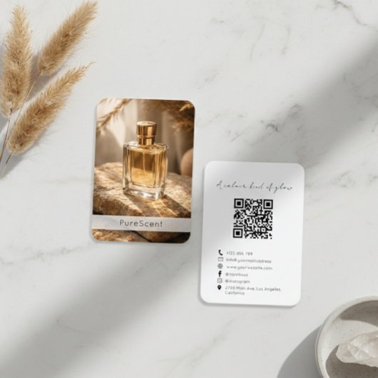 Geparfumeerde parfumerie geur winkel foto QR-code Visitekaartje