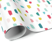 GEPARINEERDE dabels, kleurrijke borstellijnen Cadeaupapier (Rol Hoek)
