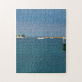 geparkeerd in Mackinac Harbour Jigzaag Puzzle Legpuzzel (Verticaal)