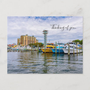 Geparkeerde boten in Florida Harbour denken aan u Briefkaart