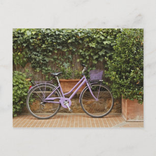 Geparkeerde fiets, Pienza, Italië, Toscane Briefkaart