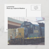 Geparkeerde locomotief briefkaart (Voorkant / Achterkant)