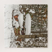 Geparkeerde schoolbus - 676 stuks legpuzzel (Horizontaal)