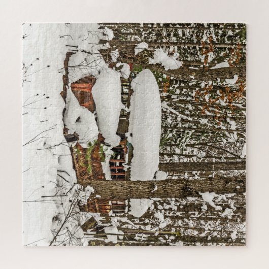 Geparkeerde schoolbus - 676 stuks legpuzzel (Horizontaal)